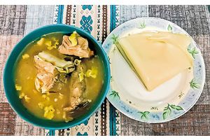 Белорусская верещака с блинами