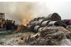 В Молодечненском районе в поле сгорели 24 тонны соломы