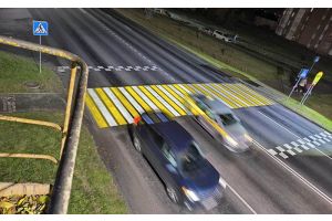 В Молодечно появился проецируемый пешеходный переход