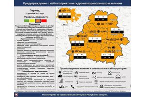 11 декабря ожидаются сложные погодные условия