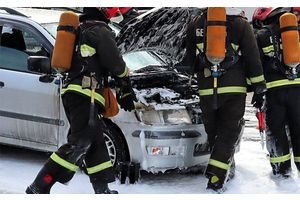 В Молодечненском районе загорелся легковой автомобиль