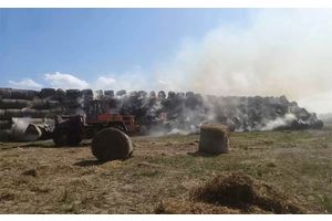 В Молодечненском районе огонь уничтожил 150 тонн соломы. Еще столько же удалось спасти