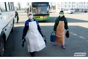 В автопарке Молодечно создана бригада для дезинфекции автобусов