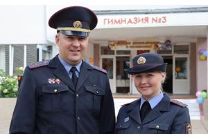 В Молодечно сотрудники милиции приняли участие в школьных линейках