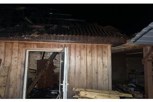 В Молодечно горела баня