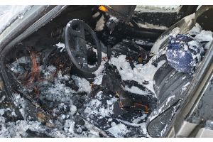 В Молодечненском районе загорелся автомобиль