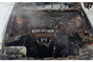 В Молодечненском районе загорелся автомобиль