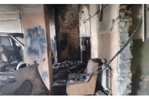 В Молодечно горел гараж