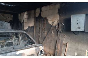 В Молодечно горел гараж