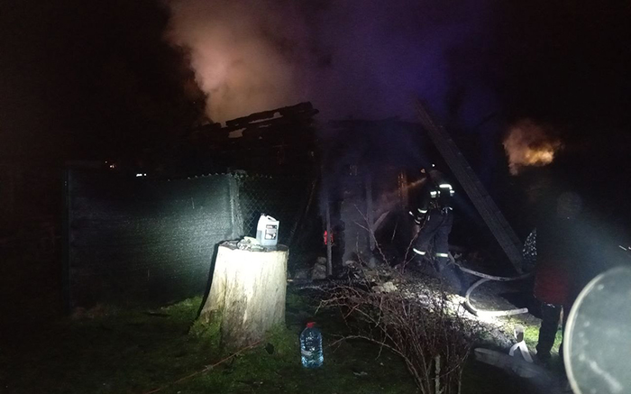 В Молодечненском районе горел сарай